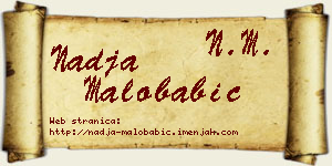 Nadja Malobabić vizit kartica